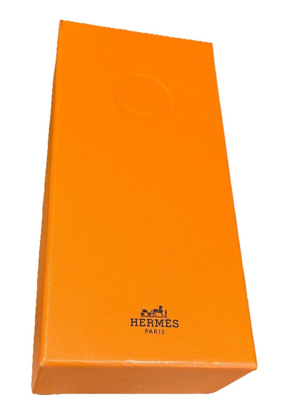 Hermes Paris Cologne Box 3.5”x 7.25” X 2.25” Orange Logo Empty Box